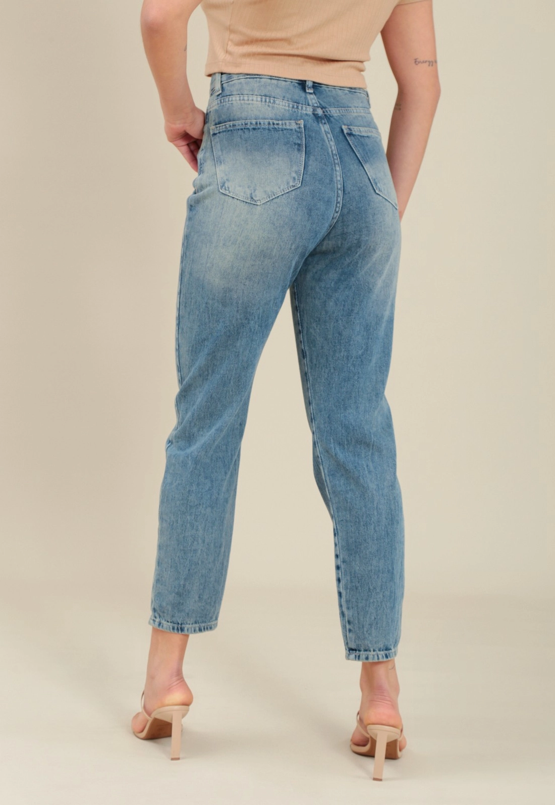 Calça Jeans Mom Azul Dirty