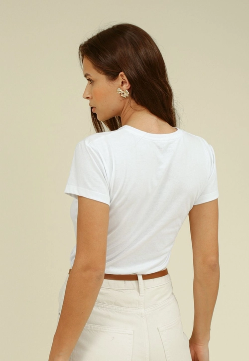 Blusa Meia Malha Manga Curta C´Est La Vie