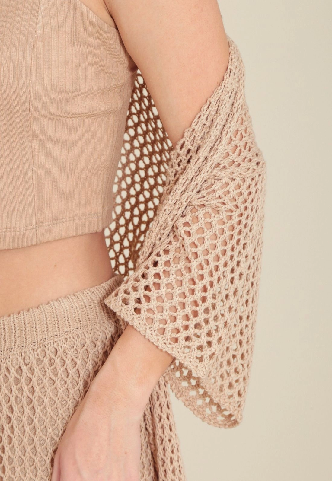 Kimono Em Tricô Vazado
