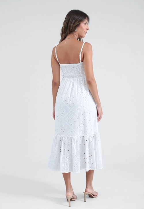 Vestido Midi Em Laise Alça