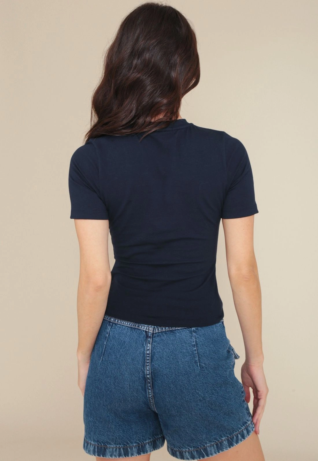 Blusa Em Cotton Manga Curta Básica