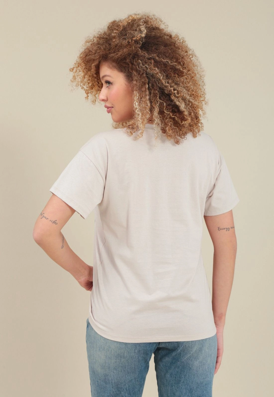 T-Shirt Em Meia Malha Borboleta