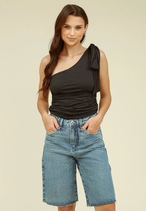 Blusa Ombro Só S/M Com Laço No Ombro