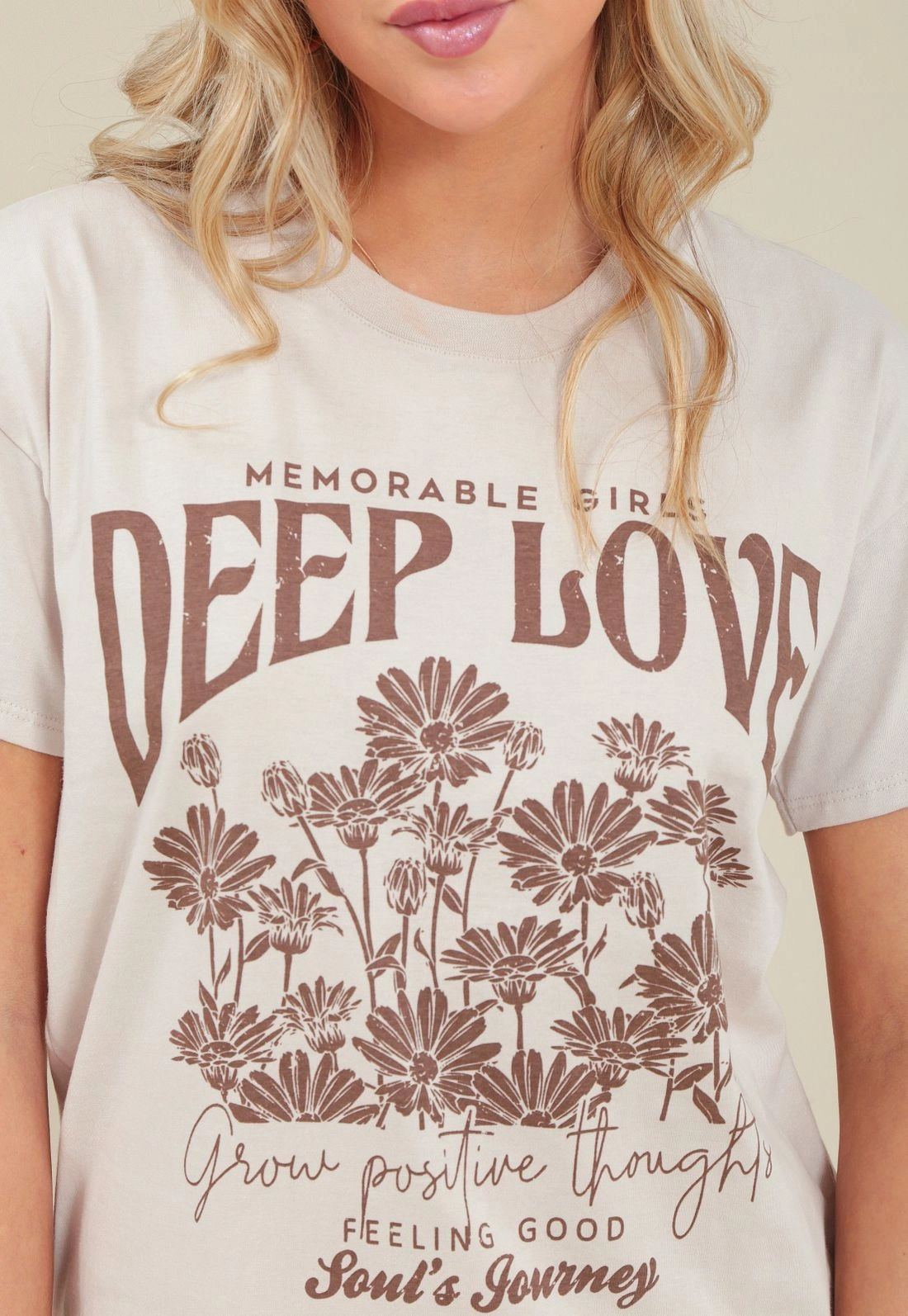 T-Shirt Em Meia Malha Com Silk Deep Love
