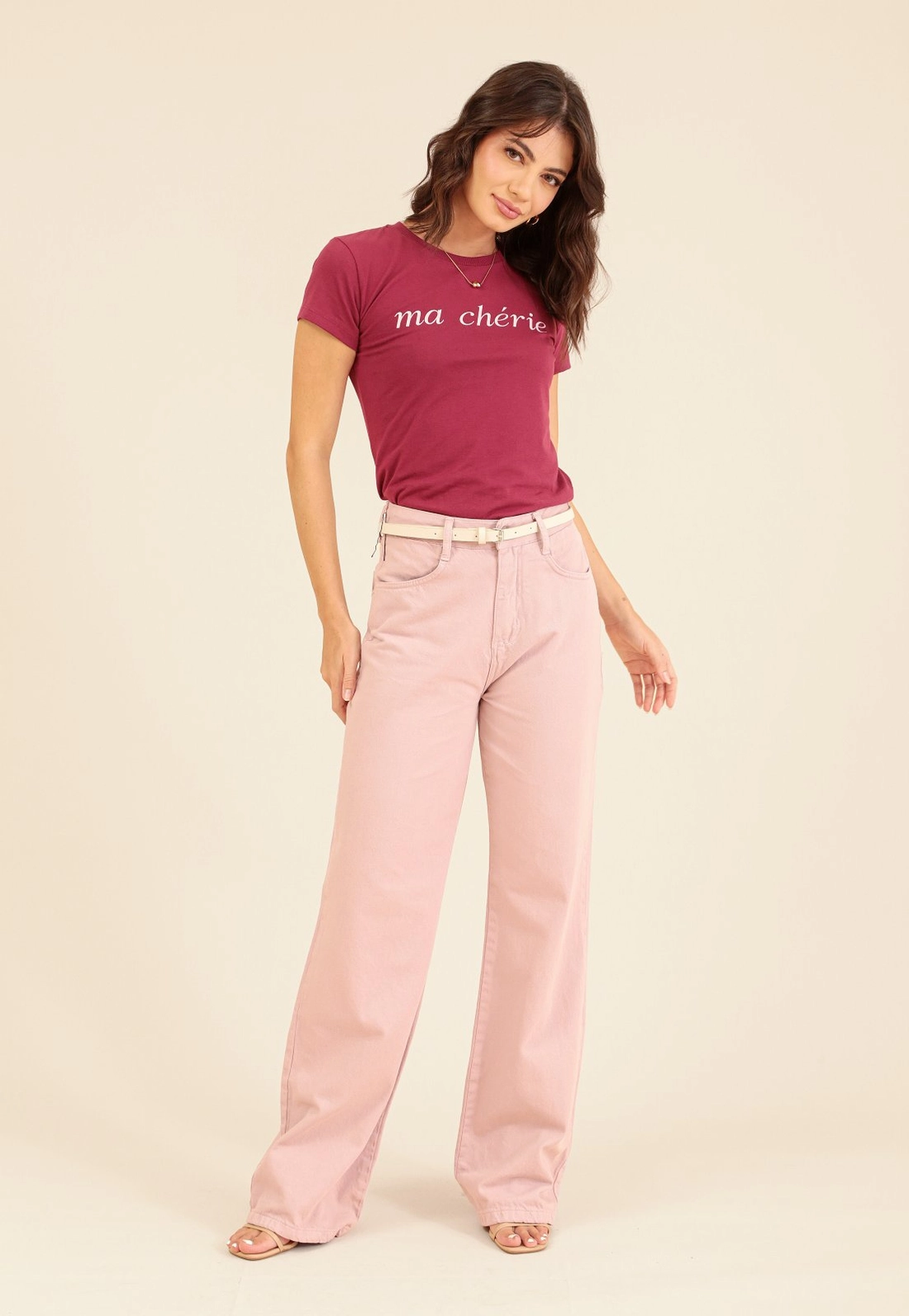 T-Shirt Em Meia Malha Ma Chérie
