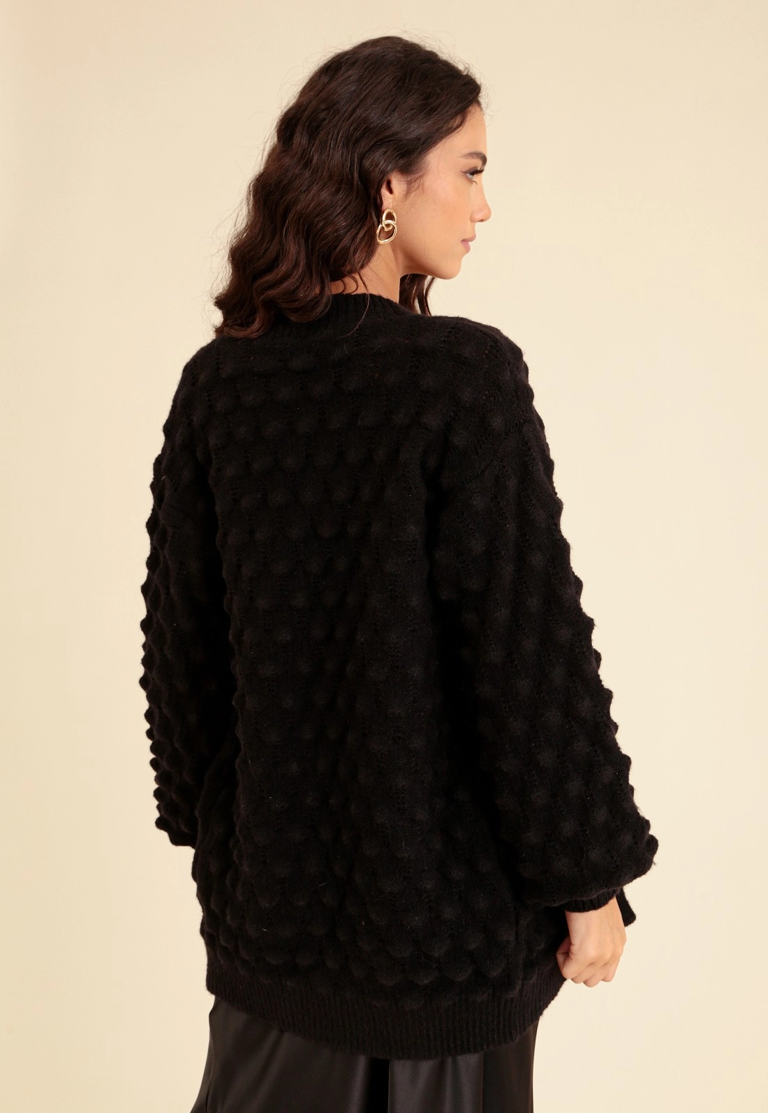 Cardigan Tricô Escamas