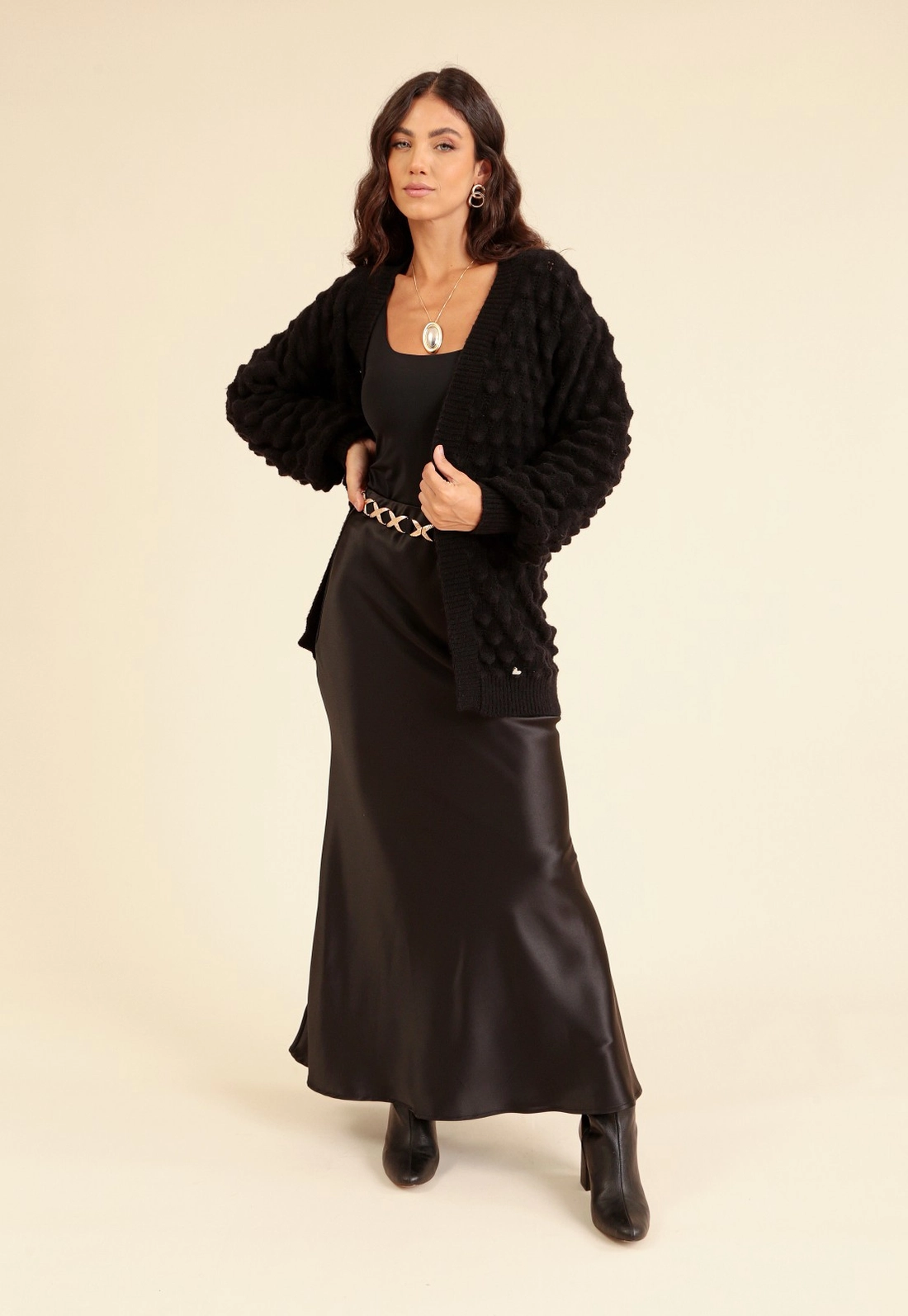 Cardigan Tricô Escamas