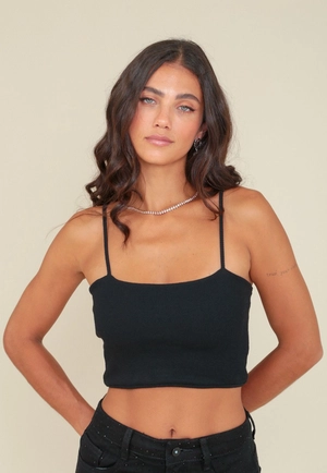 Cropped Com Alça Em Ribana Canelada