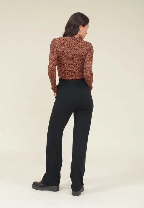 Calça Molecotton Wide Leg Com Bolso