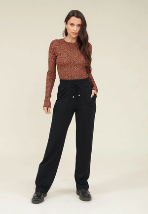 Calça Molecotton Wide Leg Com Bolso
