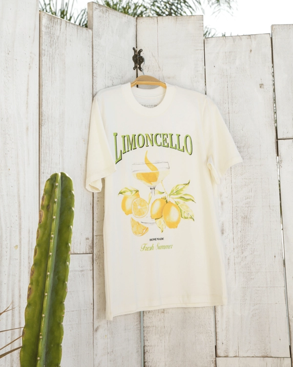Blusa T-Shirt Over Silk Lemonade Em Meia Malha