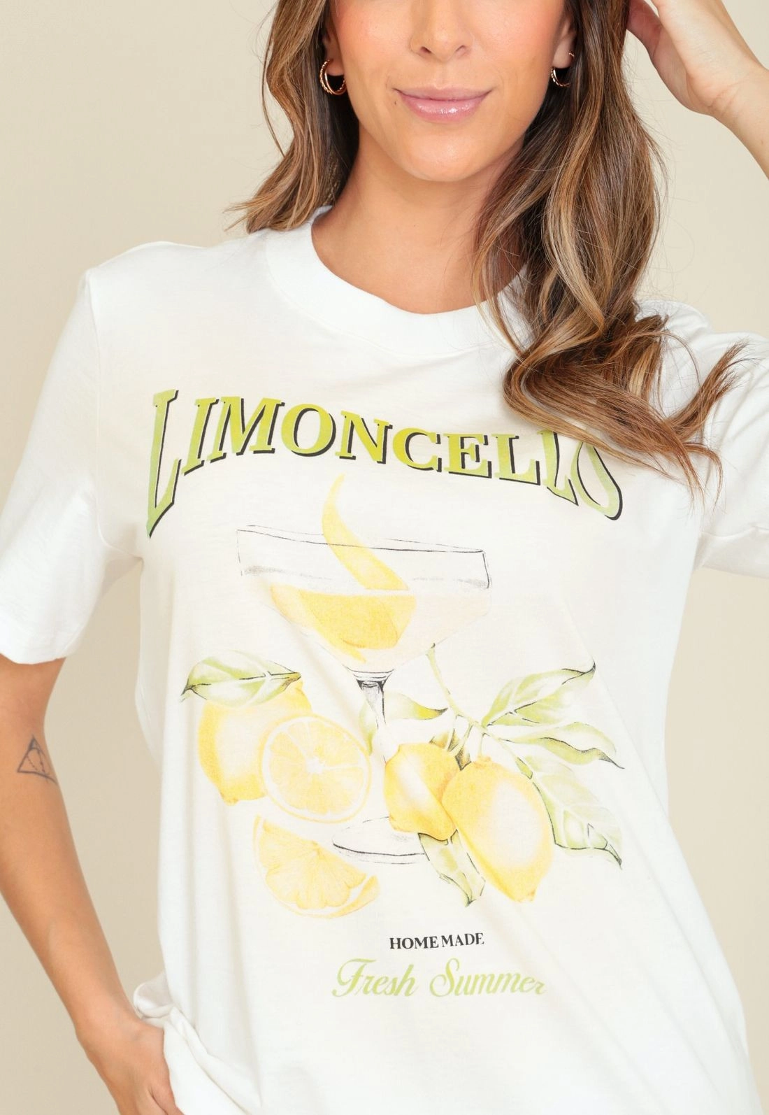 Blusa T-Shirt Over Silk Lemonade Em Meia Malha