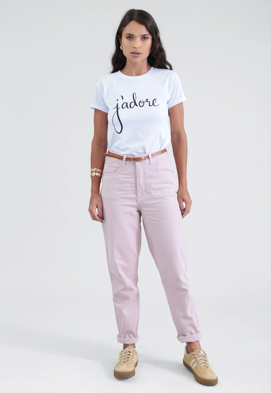 T-Shirt Em Meia Malha Com Silk J’Adore