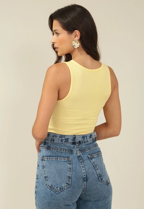 Blusa Regata Ribana Com Decote Halter