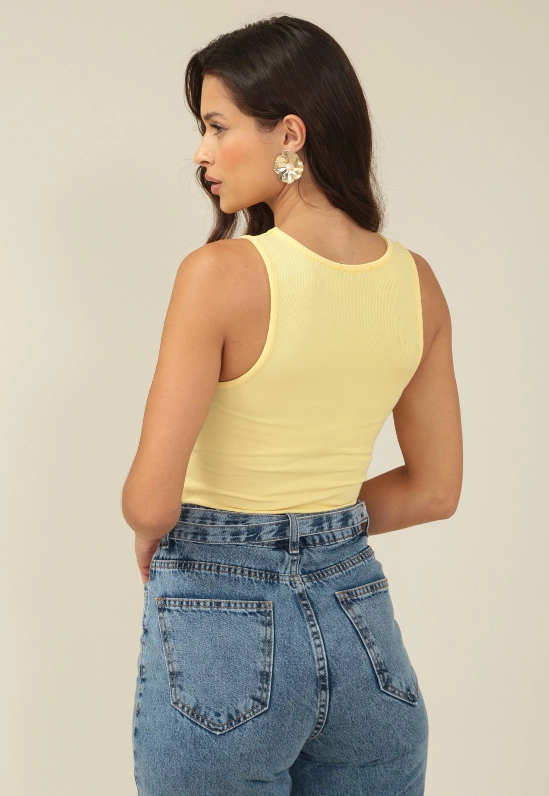 Blusa Regata Ribana Com Decote Halter