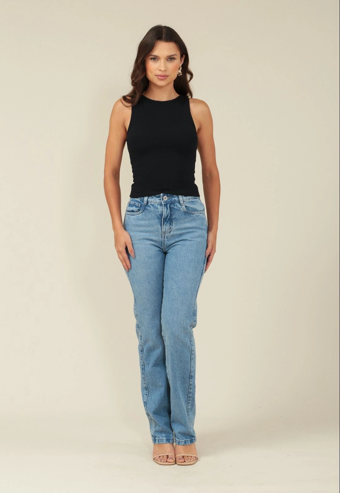 Blusa Regata Ribana Com Decote Halter
