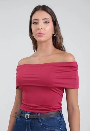 Blusa Em Malha Decote Ombro A Ombro