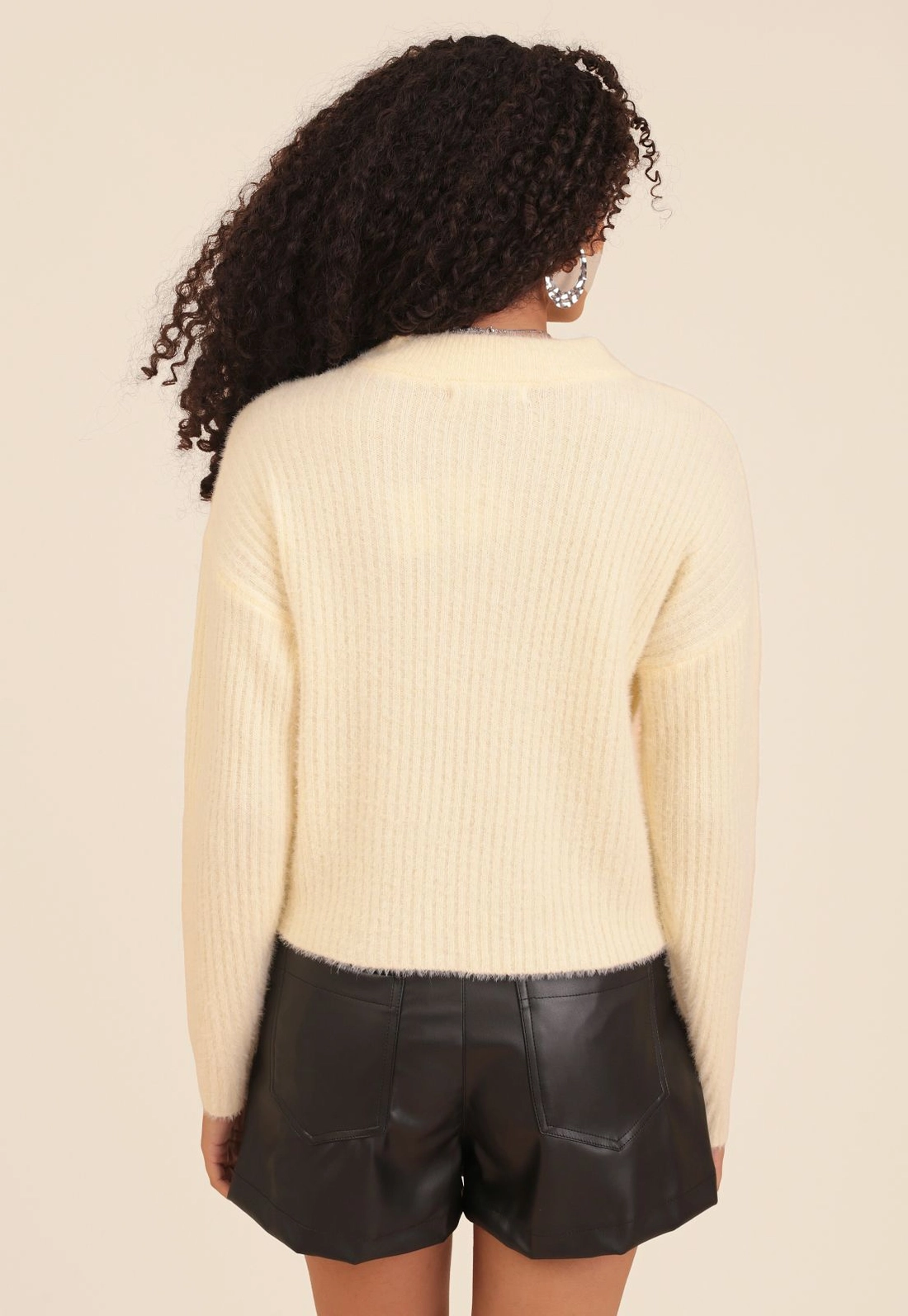 Blusa Tricô Pelinho Canelado