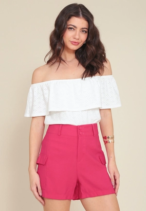 Short Alfaiataria Com Bolso Cargo