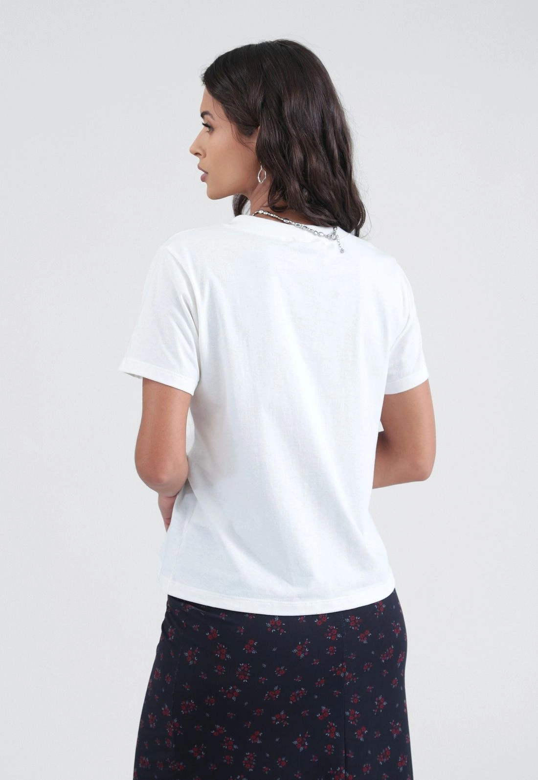 T-Shirt Em Meia Malha Manga Curta Amour