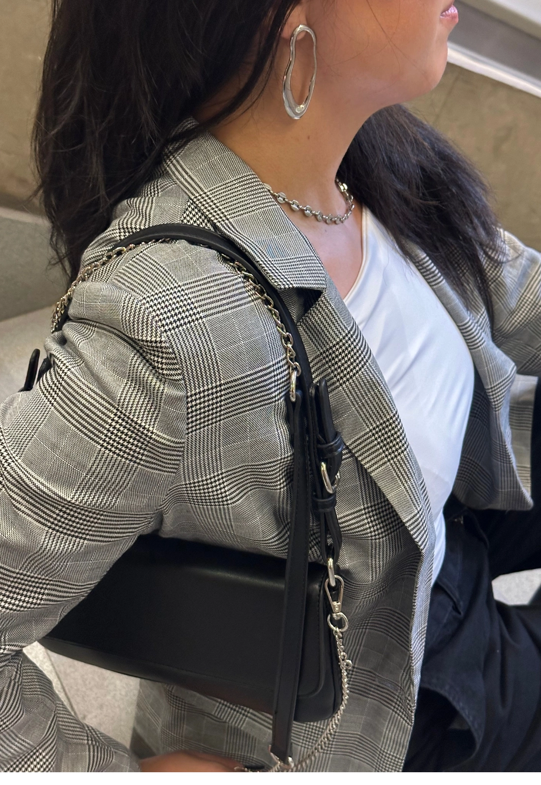 Blazer Com Lapela Em Alfaiataria Xadrez