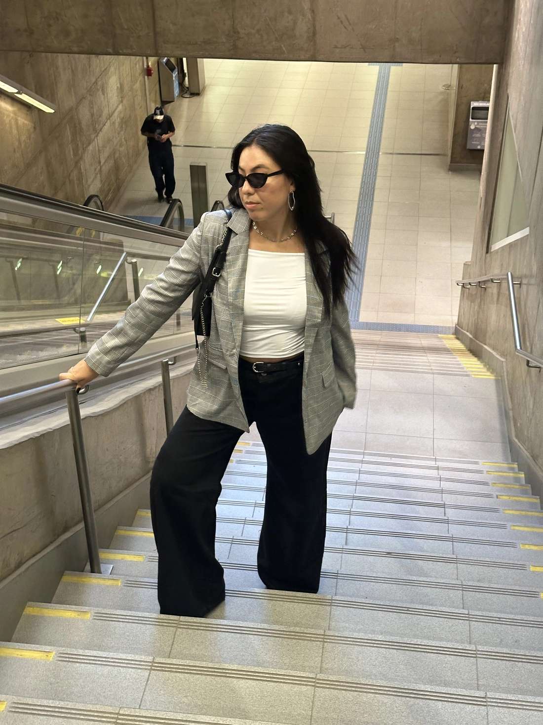 Blazer Com Lapela Em Alfaiataria Xadrez