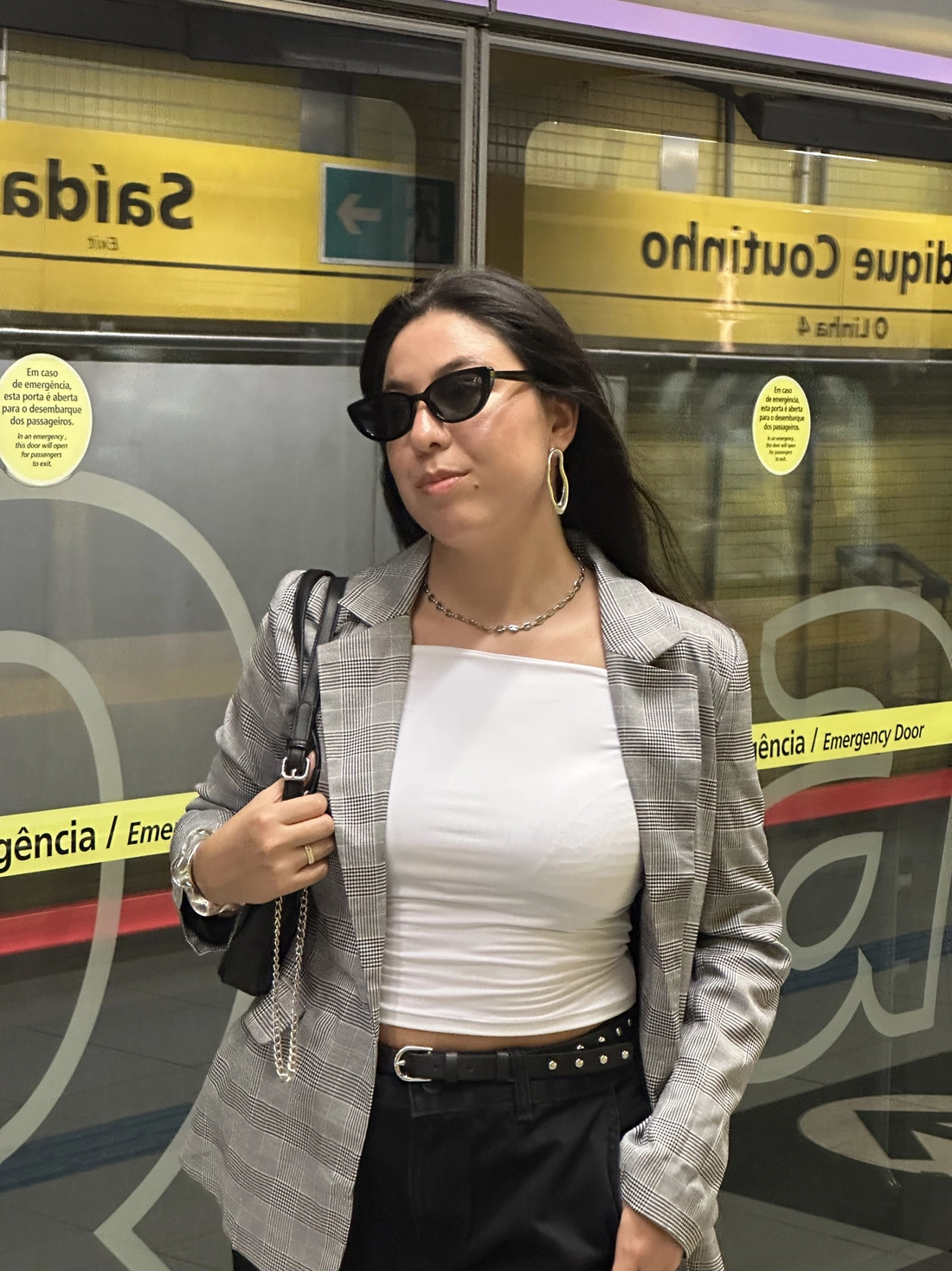 Blazer Com Lapela Em Alfaiataria Xadrez