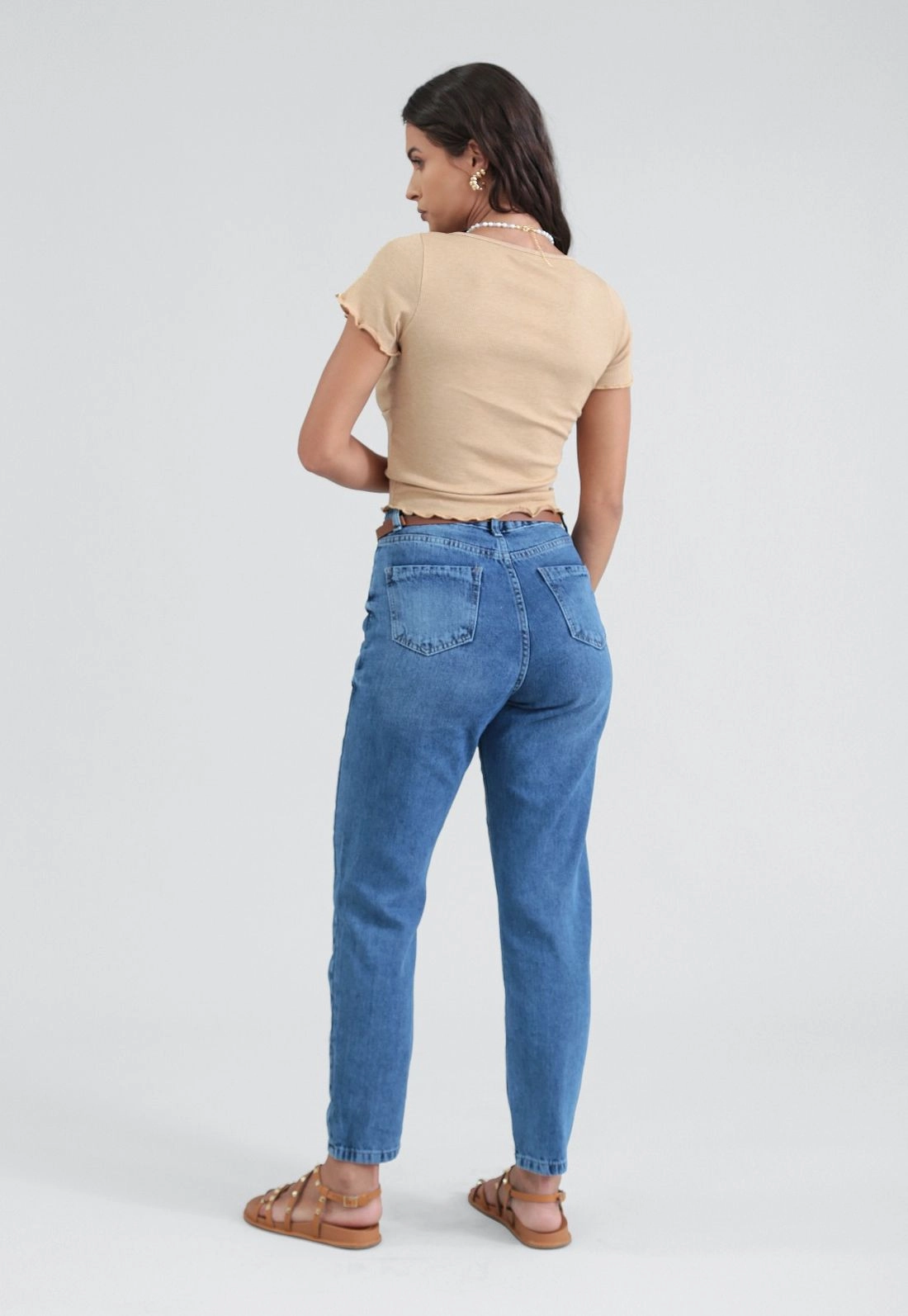 Calça Jeans Mom Com Cinto