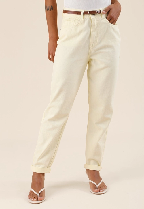 Calça Sarja Mom Com Cinto