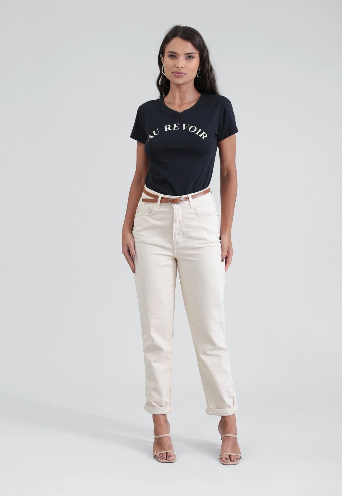 Calça Sarja Mom Com Cinto