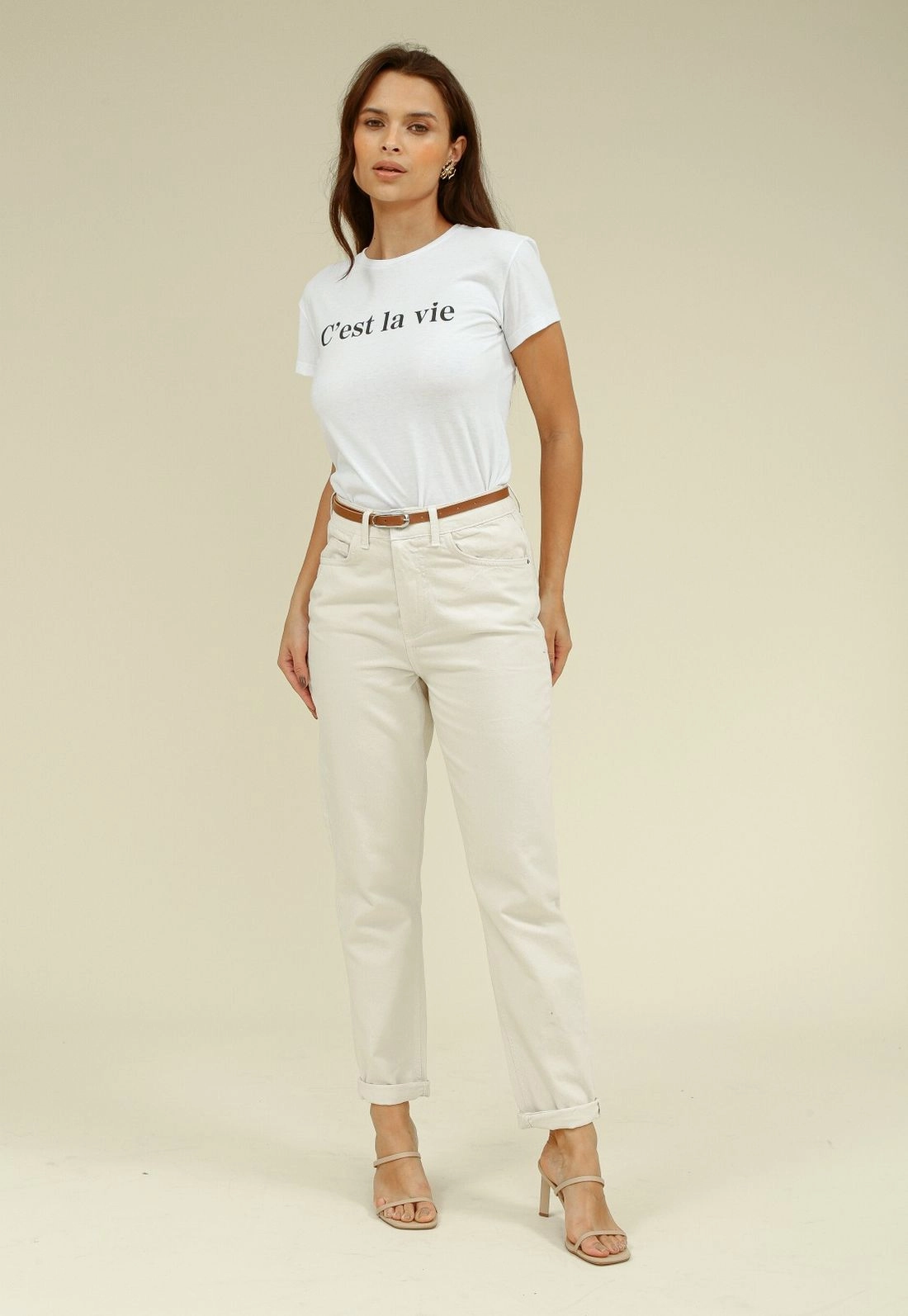Calça Sarja Mom Com Cinto