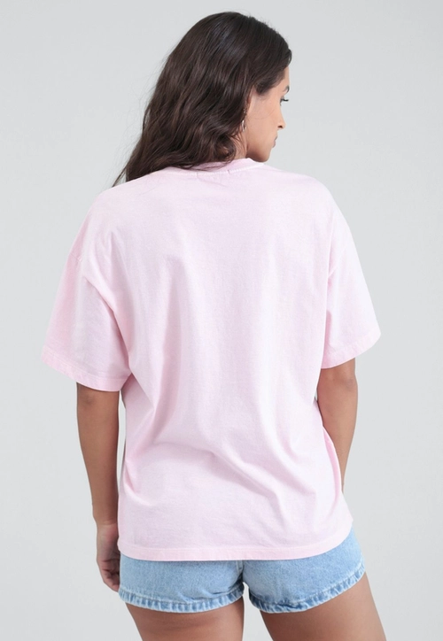 T-Shirt Oversized Em Meia Estonada Everthing