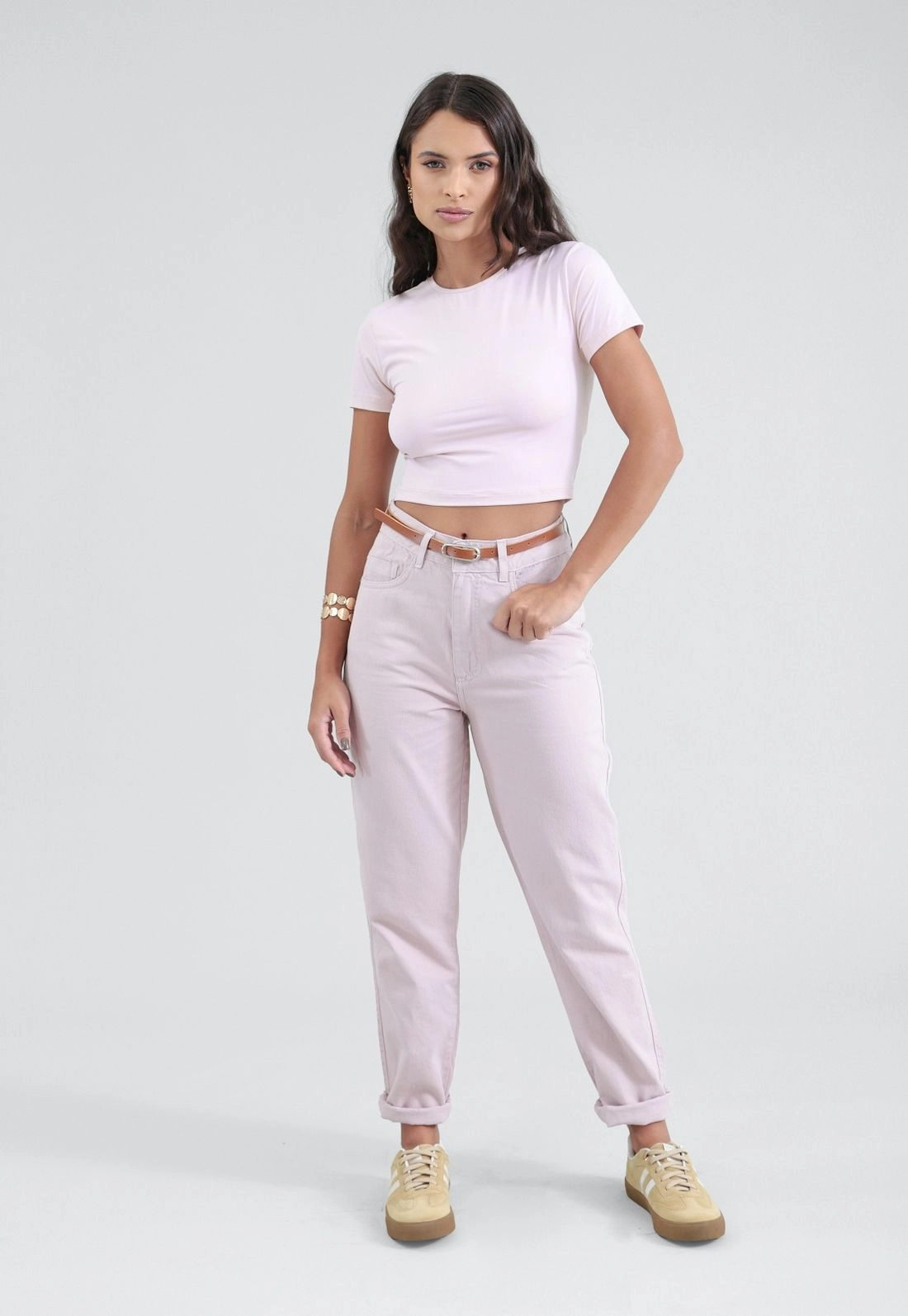 Blusa Básica Em Poliamida Manga Curta