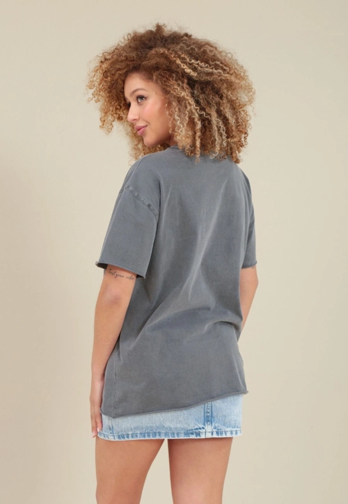 T-Shirt Estonada Oversize Tigre Flor