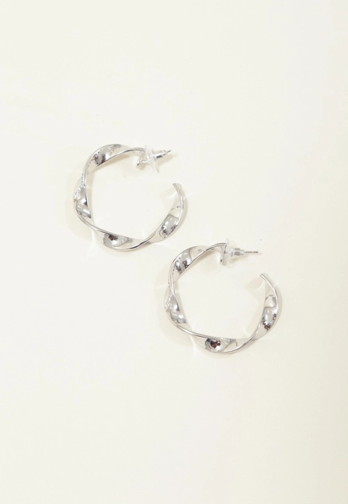 Brinco Argola Torcida Com Strass