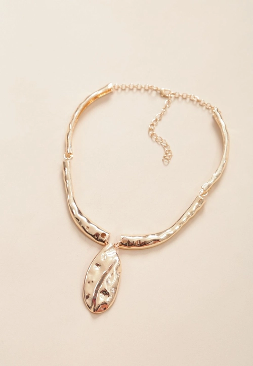 Colar Com Gota Texturizada