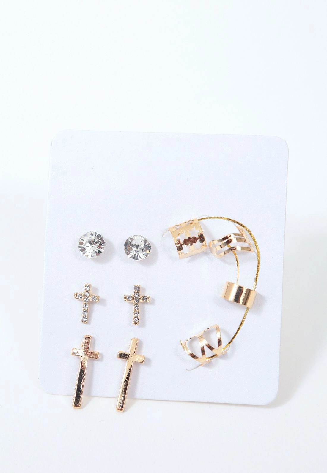 Kit 3 Pares De Brinco E 4 Earcuff Variados