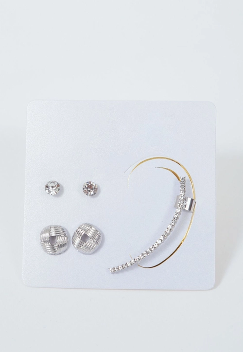 Kit 2 Pares De Brinco E Earcuff