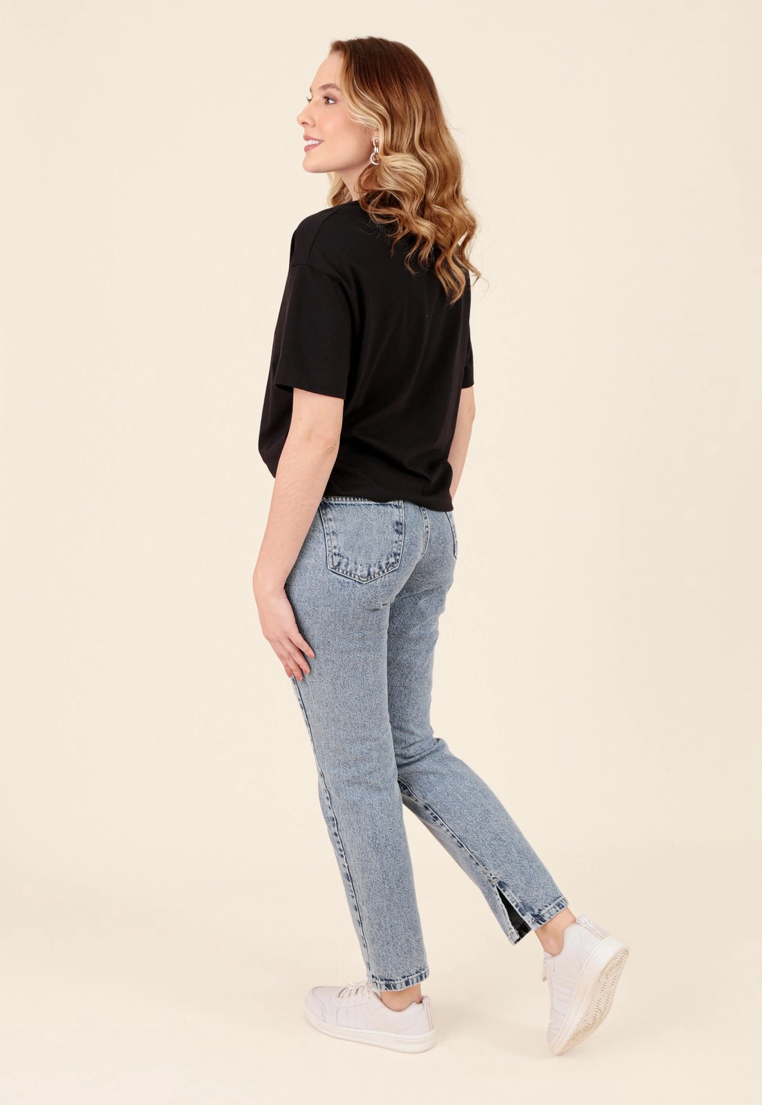 Calça Em Jeans Reta