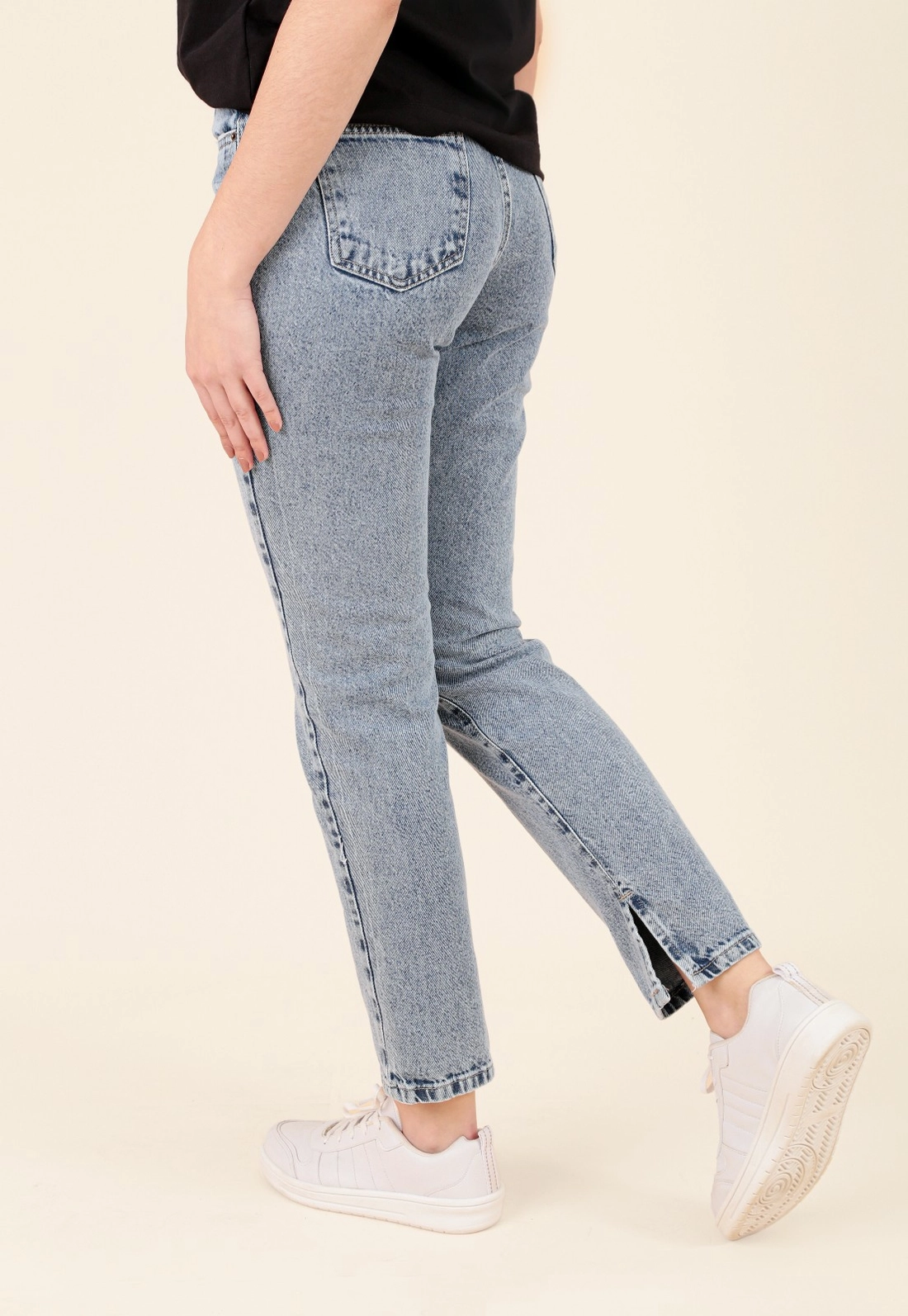 Calça Em Jeans Reta
