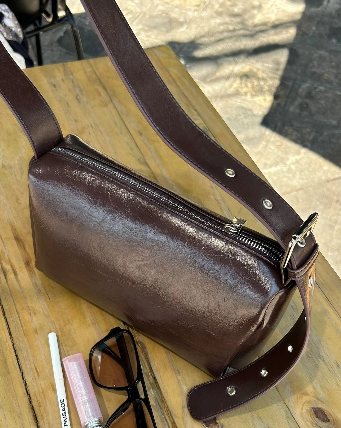 Bolsa Bowling Média Com Alça E Fivela