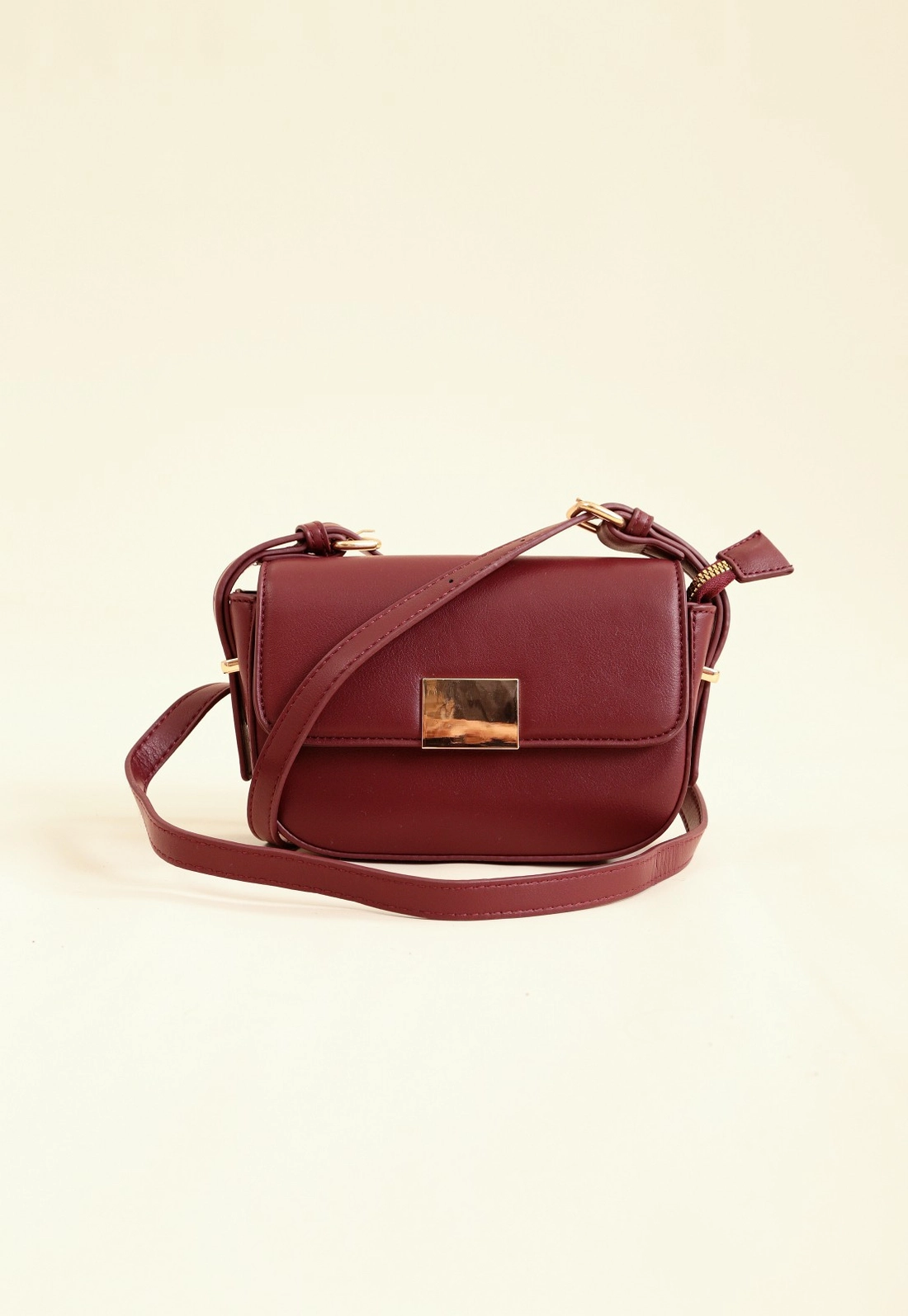 Bolsa Pequena Crossbody Fecho Dourado