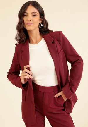 Blazer Em Alfaiataria Com 2 Botões E Bolso