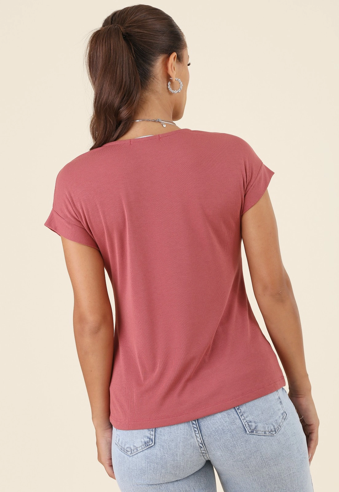 Blusa Muscle Tee Em Malha Canelada Manga Curta