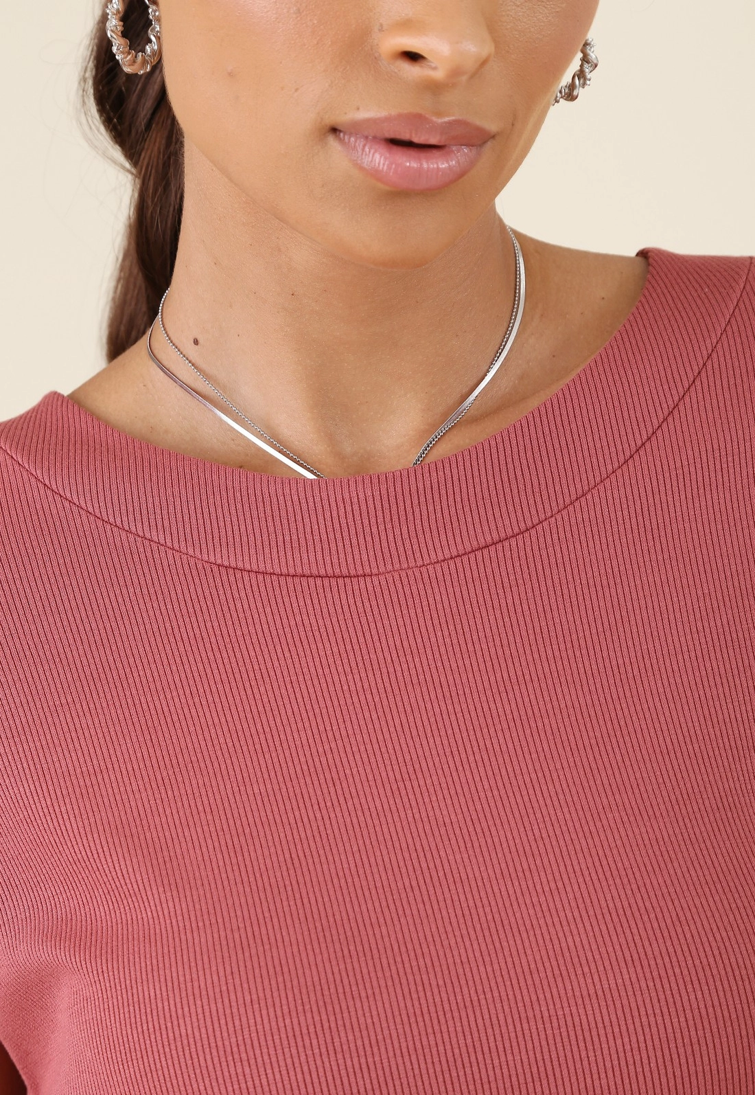 Blusa Muscle Tee Em Malha Canelada Manga Curta