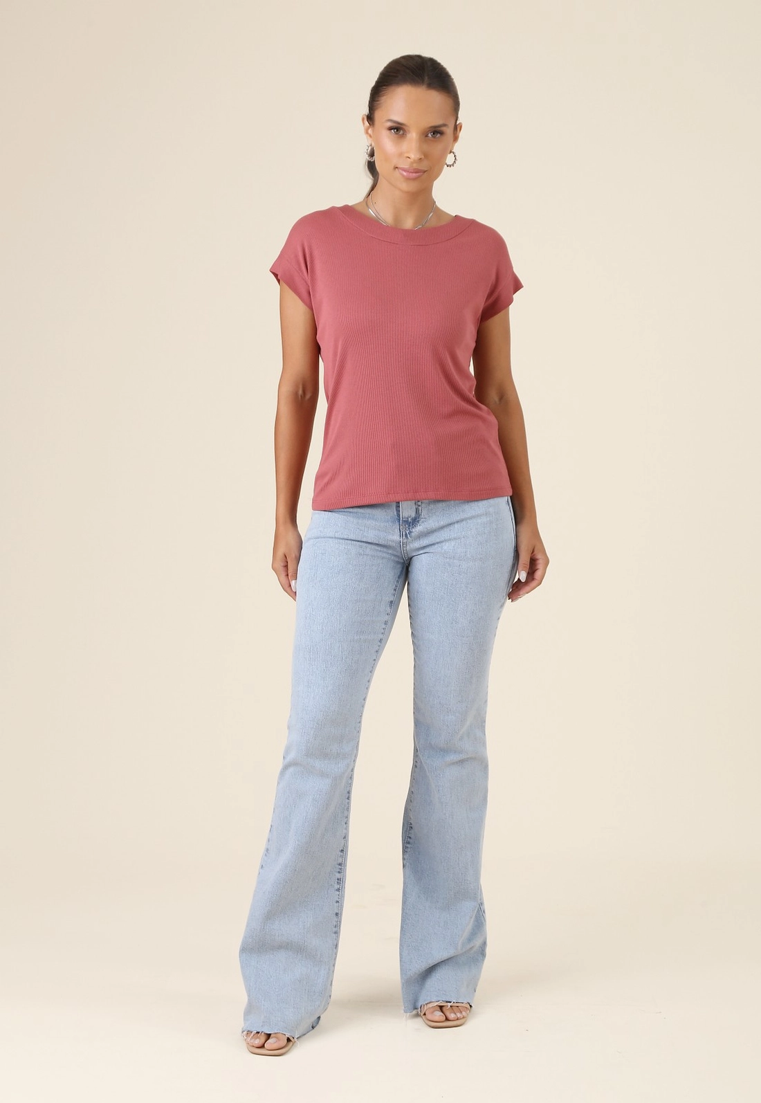 Blusa Muscle Tee Em Malha Canelada Manga Curta