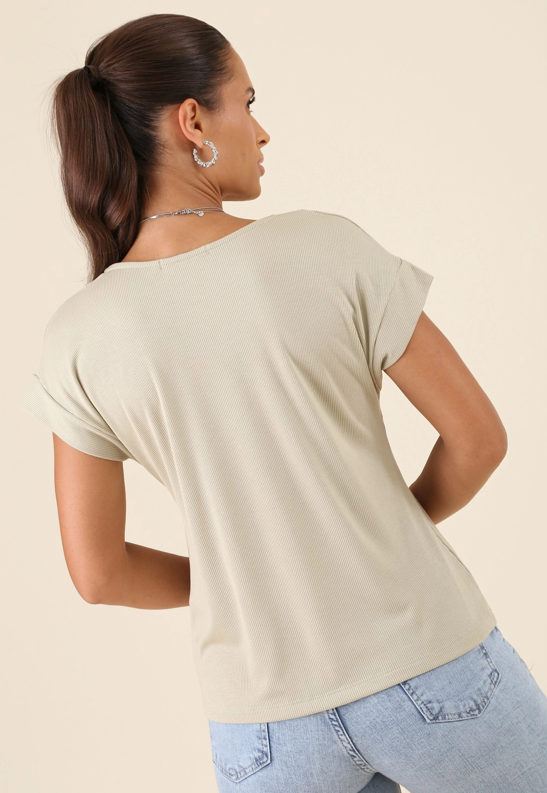 Blusa Muscle Tee Em Malha Canelada Manga Curta