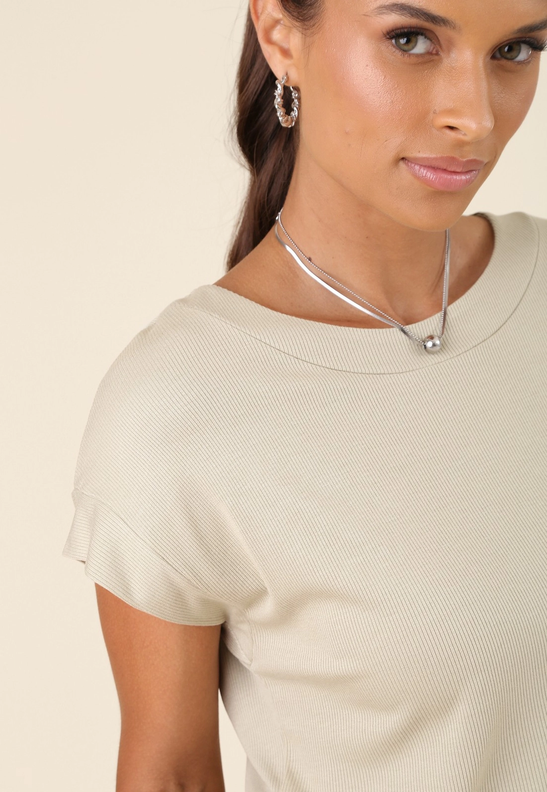 Blusa Muscle Tee Em Malha Canelada Manga Curta