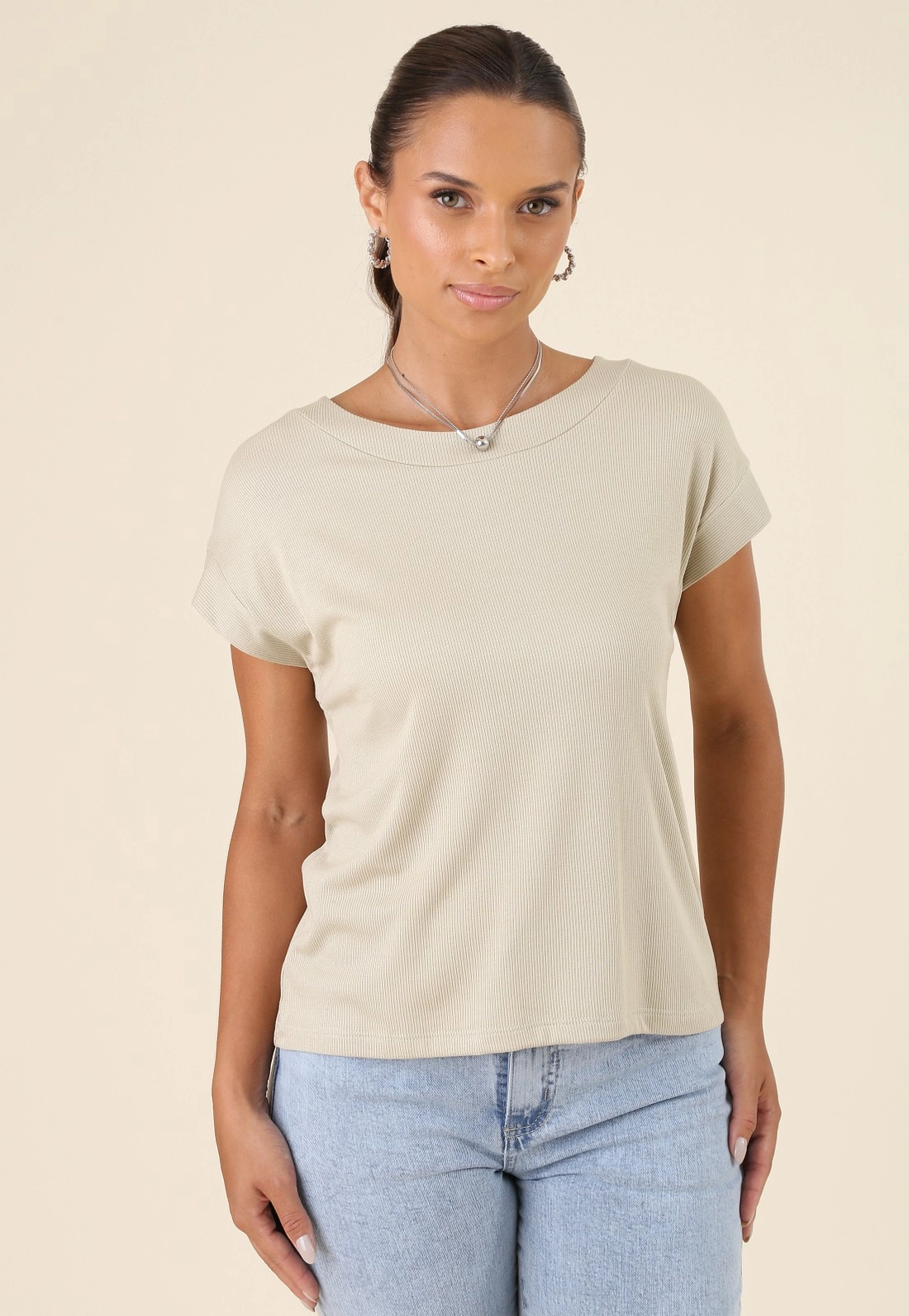 Blusa Muscle Tee Em Malha Canelada Manga Curta