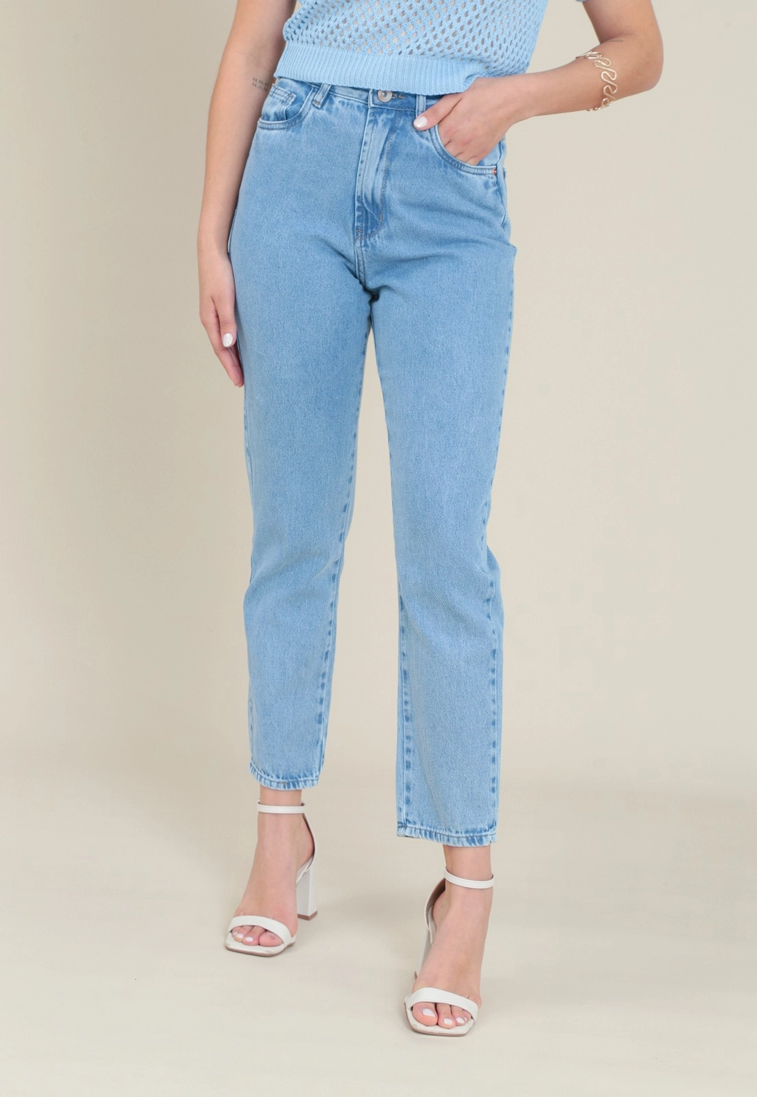 Calça Mom Jeans Com Elastano - POP ME | Fashion, Descomplicada e ...